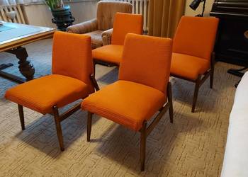 fotel fotelik krzesło Celia typ 300-227 pomarańczowe - PRL na sprzedaż  Łódź