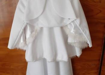 Sukienka komunijna alba + 2 bolerka + dodatki, używany na sprzedaż  Wojnarowa