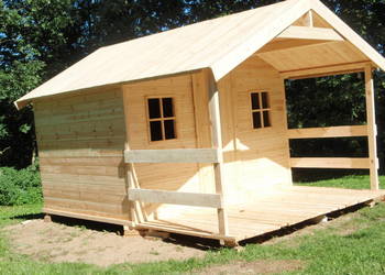 Domek drewniany z tarasem 4m x 3m Wyprzedaż altanka na sprzedaż  Gowidlino