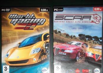 3x retro games: World racing 2 &amp; SCAR PC CD DVD BOX City Int, używany na sprzedaż  Rzeszów