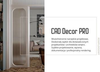 Używany, Program do projektowania wnętrz CAD Decor PRO 4.X na sprzedaż  Poznań