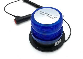 Lampa ostrzegawcza LED kogut 12-24V niebieski 10,5 cm na sprzedaż  Pomiechówek