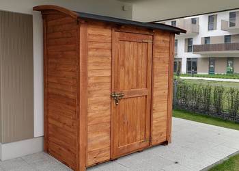 Domek narzędziowy 2 x 1,1m ogrodowy drewniany schowek z dachem łukowym, używany na sprzedaż  Kalety