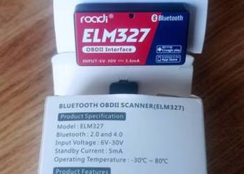 Skaner diagnostyczny OBD2 Elm327 BT4.0 Android/IOS, używany na sprzedaż  Poznań