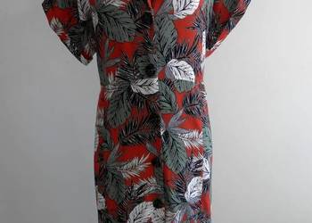 Używany, Sukienka Rozpinana Szmizjerka Koszulowa Wiskoza Modny Nadruk na sprzedaż  Łomża