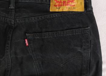 Używany, Jeansy Levis 501 spodnie L/XL jeansowe W36 L30 czarne Levisy na sprzedaż  Rzeszów