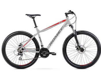 Używany, Nowy rower mtb Romet 7.1 koła 27 cali rama 19 cali srebrno-czerwono na sprzedaż  Brzeg