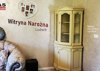 Witryna Waniliowy Narożnik Ludwik 70` ECRU Dąb Producent Bekas Meble na sprzedaż  Ostrołęka