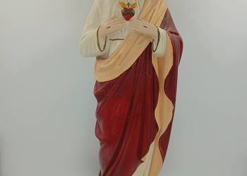 Stara duża gipsowa figurka Serce Pana Jezusa, używany na sprzedaż  Borów