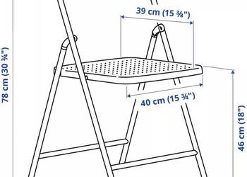 Używany, IKEA TORPARÖ dwa krzesła rozkładane balkonowe. na sprzedaż  Częstochowa