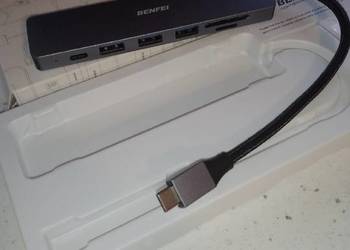 Używany, BENFEI USB C HUB 7 w 1, wieloportowy adapter na sprzedaż  Grudziądz