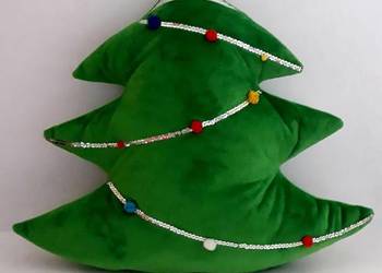 Dekoracyjna poduszka w kształcie zielonej choinki Święta na sprzedaż  Katowice