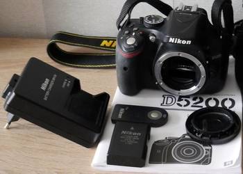 Używany, Lustrzanka Nikon D5200, 24,2Mpx, jak nowa na sprzedaż  Gliwice