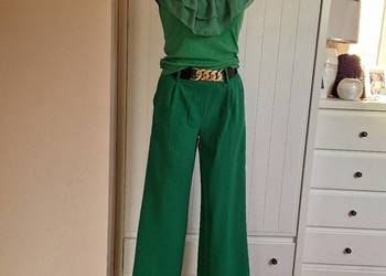 Używany, Spodnie szwedy zielone na sprzedaż  Warszawa