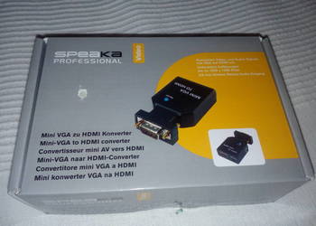 Używany, Konwerter VGA, HDMI SpeaKa Professional SP-4923212 na sprzedaż  Strzelce Krajeńskie