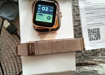 Nowy Smart Watch,dwa paski(branzoleta złota i pasek)idealny prezent na sprzedaż  Gniezno