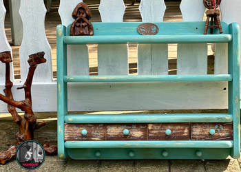 Półka kuchenna, turkusowa, shabby chic na sprzedaż  Jelcz-Laskowice