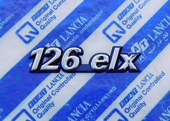 NOWY emblemat znaczek logo napis 126elx Fiat 126p 126 elx elegant ORYGINAŁ na sprzedaż  Tarnów