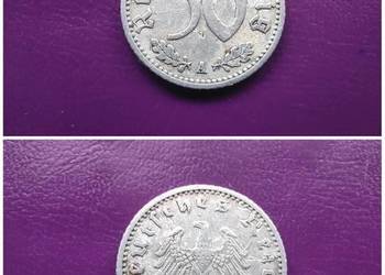 Moneta Niemcy-Trzecia Rzesza 50 Reichspfennig 1939 A /Rzadka na sprzedaż  Pruszków