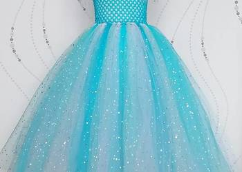 Sukienka przebranie Elsa Kraina Lodu Elza karnawał bal błysz na sprzedaż  Ustka