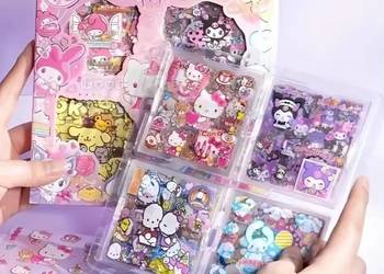 100 szt. Naklejki laptop smartfon motyw hello kitty kuromi dla dzieci na sprzedaż  Wrocław