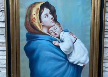 Matka Boża Cyganka obraz  drewniana rzeźbiona rama na sprzedaż  Bystrzyca Kłodzka
