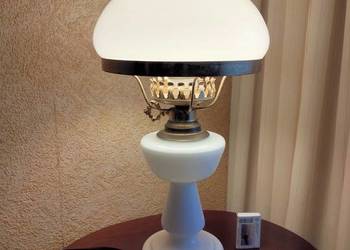 Lampa nocna na biurko ,lub komoda Szkło, mosiądz 100%-sprawn na sprzedaż  Gniezno