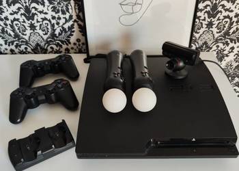 Konsola PlayStation 3 PS3 pady Move kamerka ładowarka, używany na sprzedaż  Wodzisław Śląski