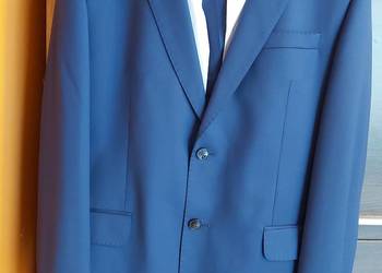 Używany, Niebieski garnitur na sprzedaż  Maków