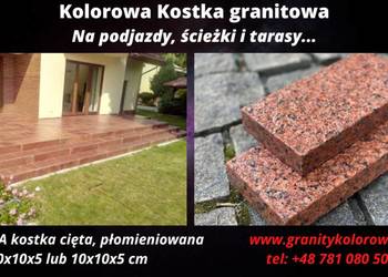 MEGA WYPRZEDAŻ -CZERWONA kostka granitowa cięta 20x10x5cm na sprzedaż  Warszawa