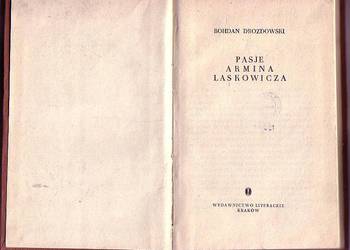 (5988) PASJE ARMINA LASKOWICZA – BOHDAN DROZDOWSKI, używany na sprzedaż  Czyrna