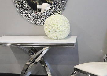 KONSOLA GLAMOUR LINCOLN - STAL SZLACHETNA BLAT SZKLANY na sprzedaż  Warszawa
