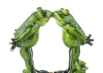 Używany, Urocza figurka zakochanych żabek z całusem dekoracja ozdoba na sprzedaż  Limanowa