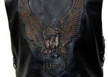 Kamizelka skórzana USA S M L XL 2XL 3XL 4XL 5XL 6XL 7XL na sprzedaż  Witnica
