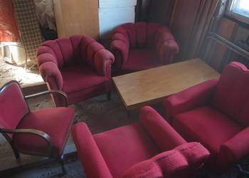 Starocia z PRLu  stylowe fotele i ława Art deco Antyki, używany na sprzedaż  Łódź