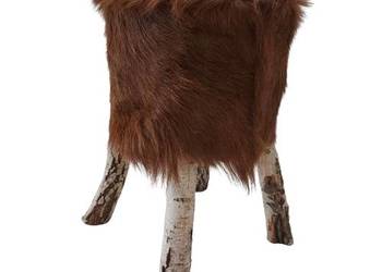 Stołek Krzesło Skóra Kozia Taboret Naturalna Skóra z Kozy na sprzedaż  Szaflary