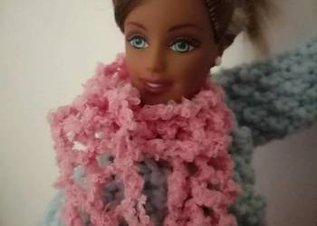 Ubranko sweterek dla lalki Barbie spódnica szalik róż błękit na sprzedaż  Płock