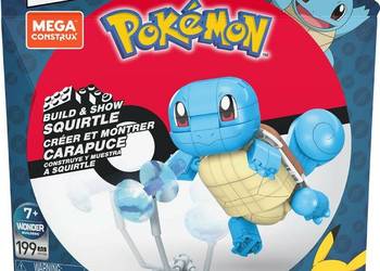 Figurka Pokemon Squirtle Klocki Konstrukcyjne 199el. Mattel, używany na sprzedaż  Mogilany