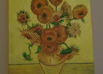 Obraz olejny &quot;Słoneczniki&quot; Van Gogh, 50x40 cm na sprzedaż  Zabrze