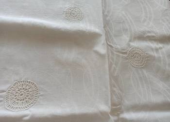 Obrus biały, 100% bawełna, PRL, 180X130 na sprzedaż  Białystok