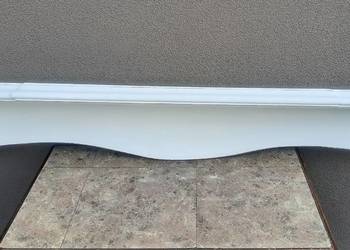 Stara półka 142cm masywna biała przecierana shabby chic D056 na sprzedaż  Tczew